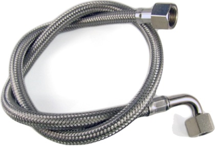 3/8" Braided Stainless 90Ã‚Â°