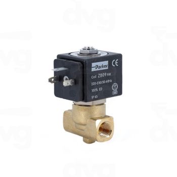 1/8" x 1/8" 220 Volt 2-Way Solenoid Parker Valve